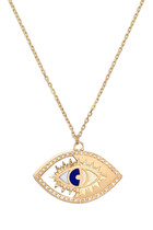 Eye On Biladi Pendant Necklace, 18k Yellow Gold with Lapis & Diamond